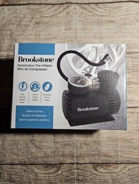 Brookstone automotive tire inflator mini air compressor